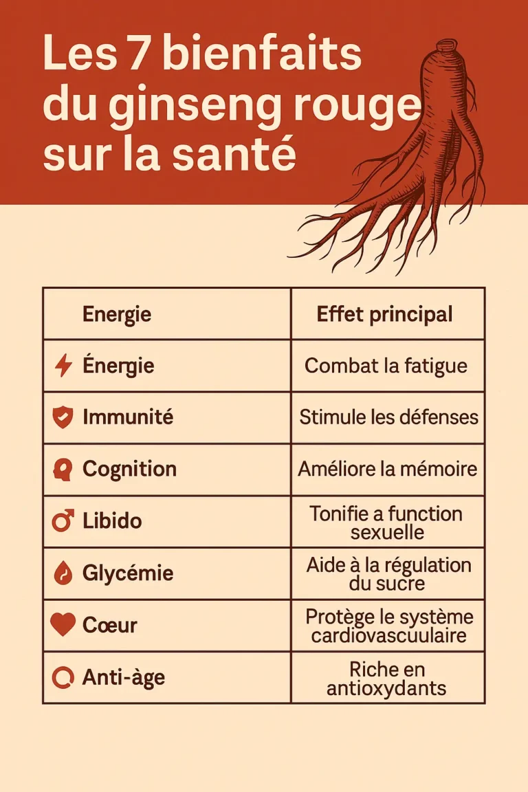 bienfaits ginseng rouge